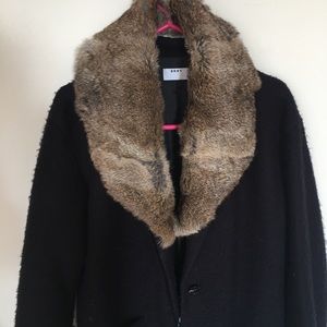 Real rabbit fur shawl strap
